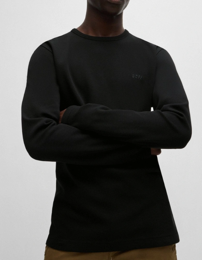 BOSS Orange Tempesto Mens Regular Fit Long Sleeve T-shirt with embroidered logo