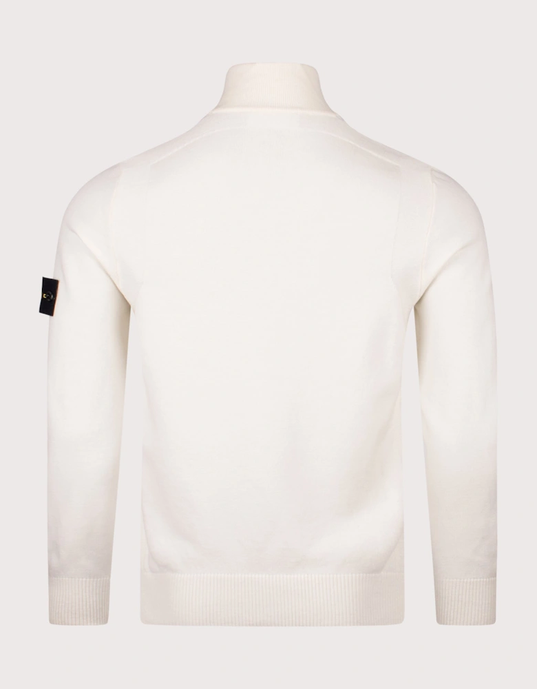 Button Neck Reverse Stitch Jumper