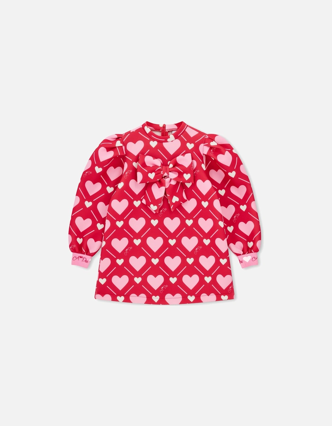 LIBBY RED HEART BOW DRESS W251705