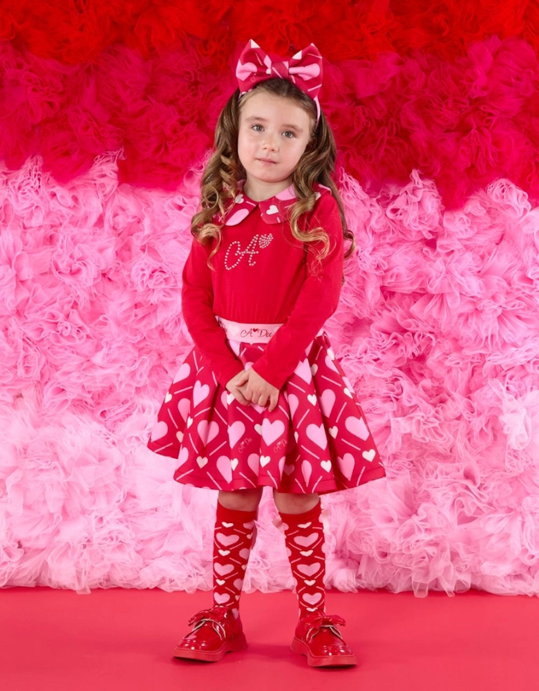 LARA RED HEART DRESS W251701