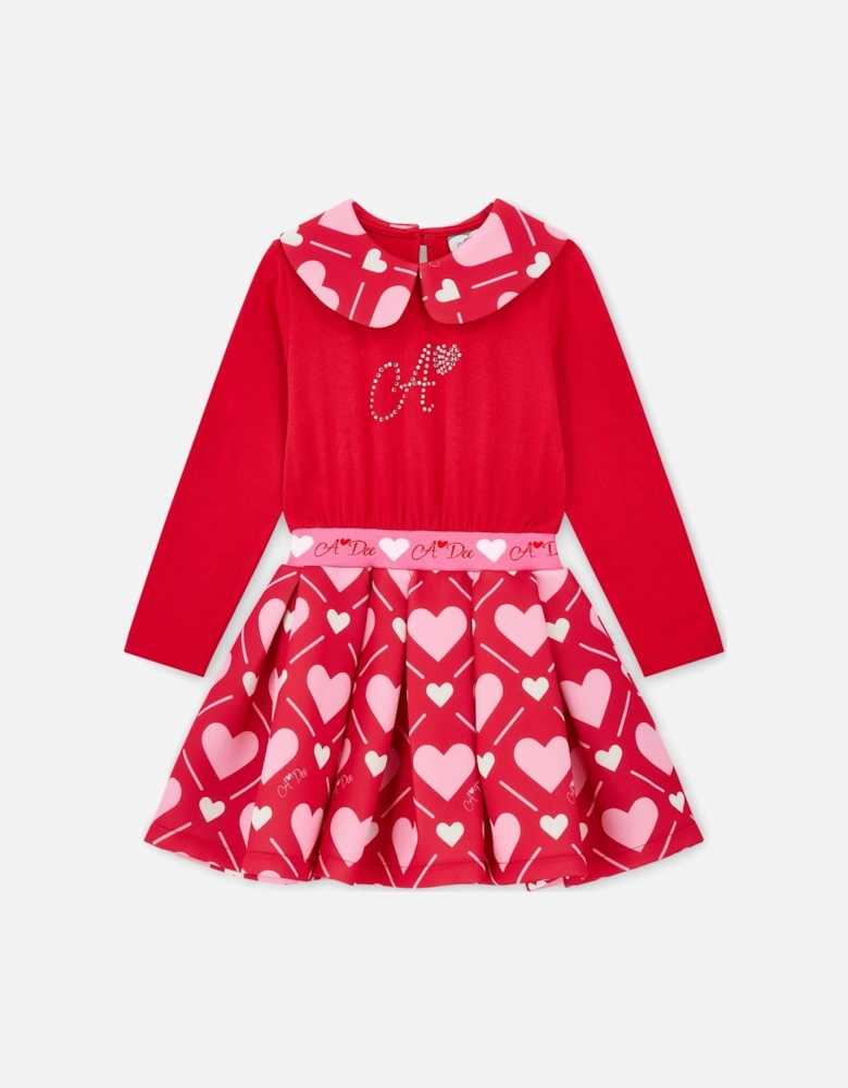 LARA RED HEART DRESS W251701