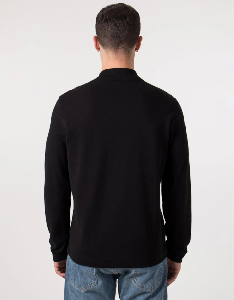 Long Sleeve Croc Logo Polo Shirt