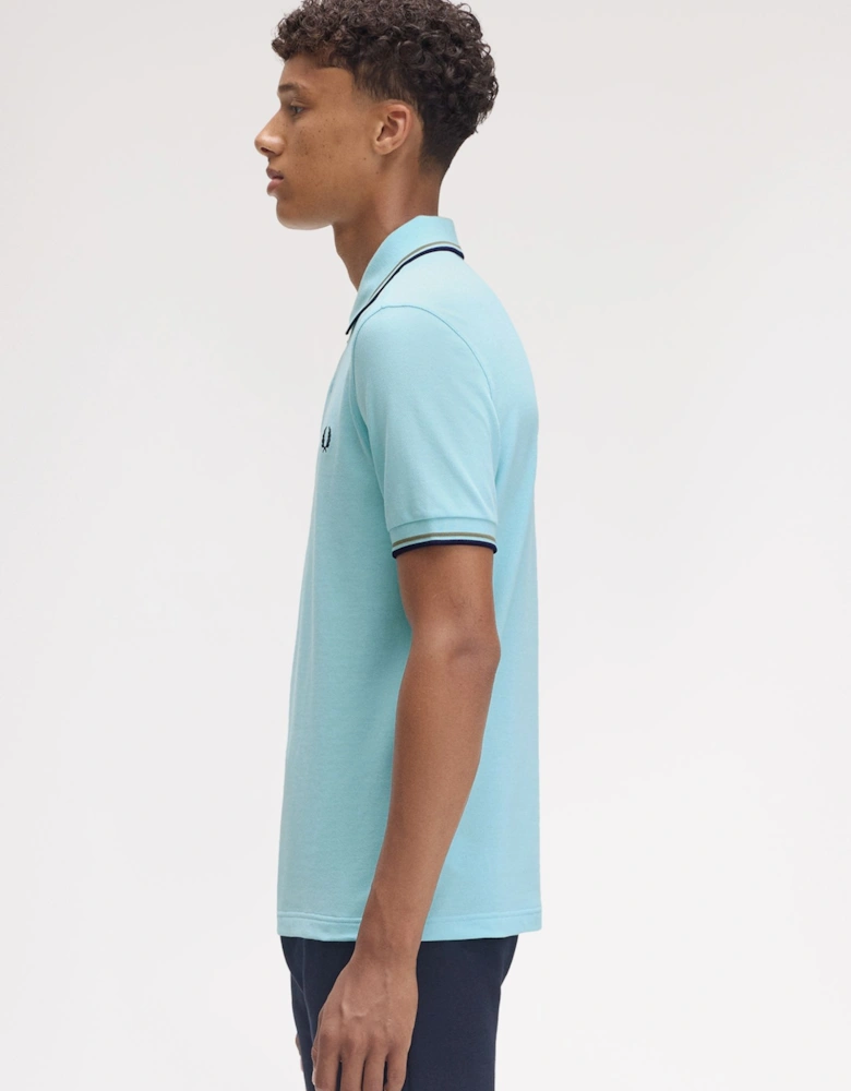 M3600 Twin Tipped Shirt - Mint Blue/Olive Mint