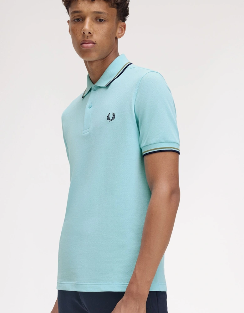 M3600 Twin Tipped Shirt - Mint Blue/Olive Mint