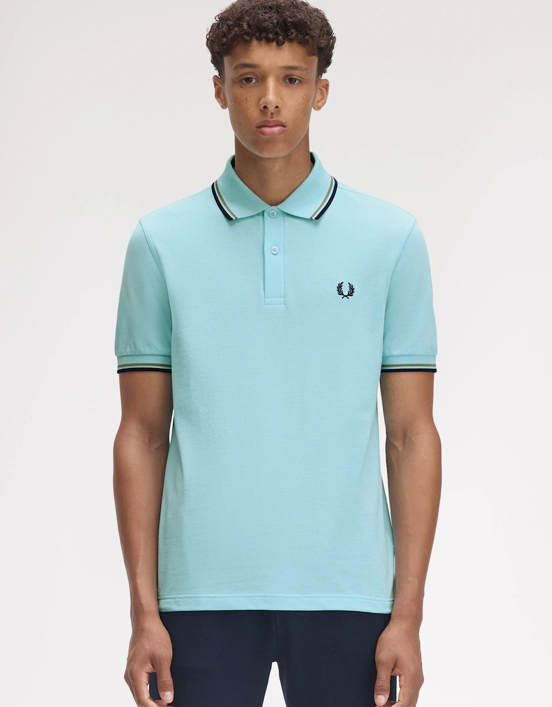 M3600 Twin Tipped Shirt - Mint Blue/Olive Mint
