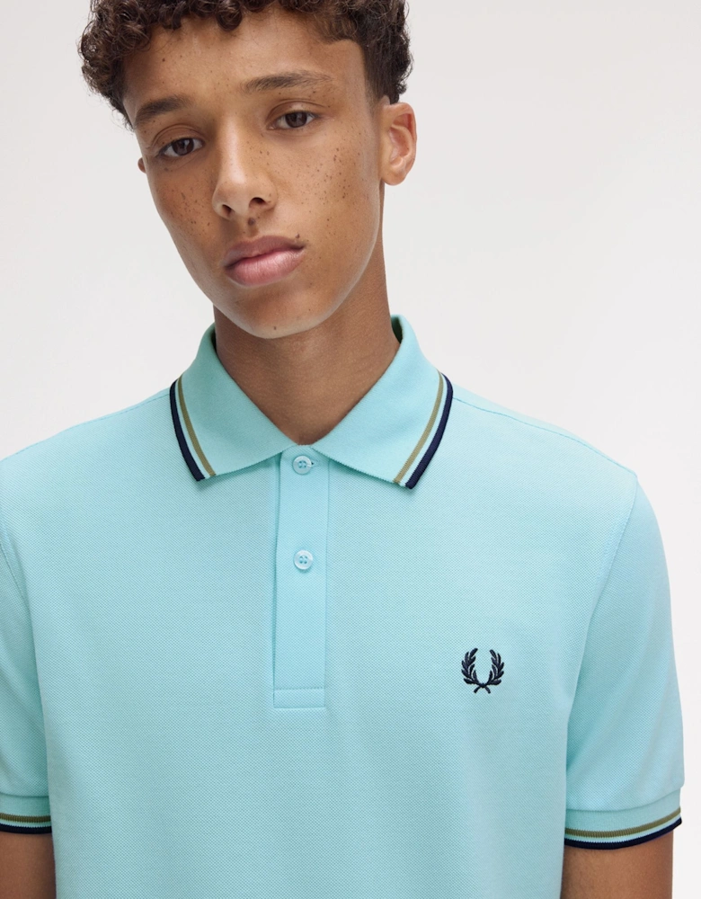 M3600 Twin Tipped Shirt - Mint Blue/Olive Mint