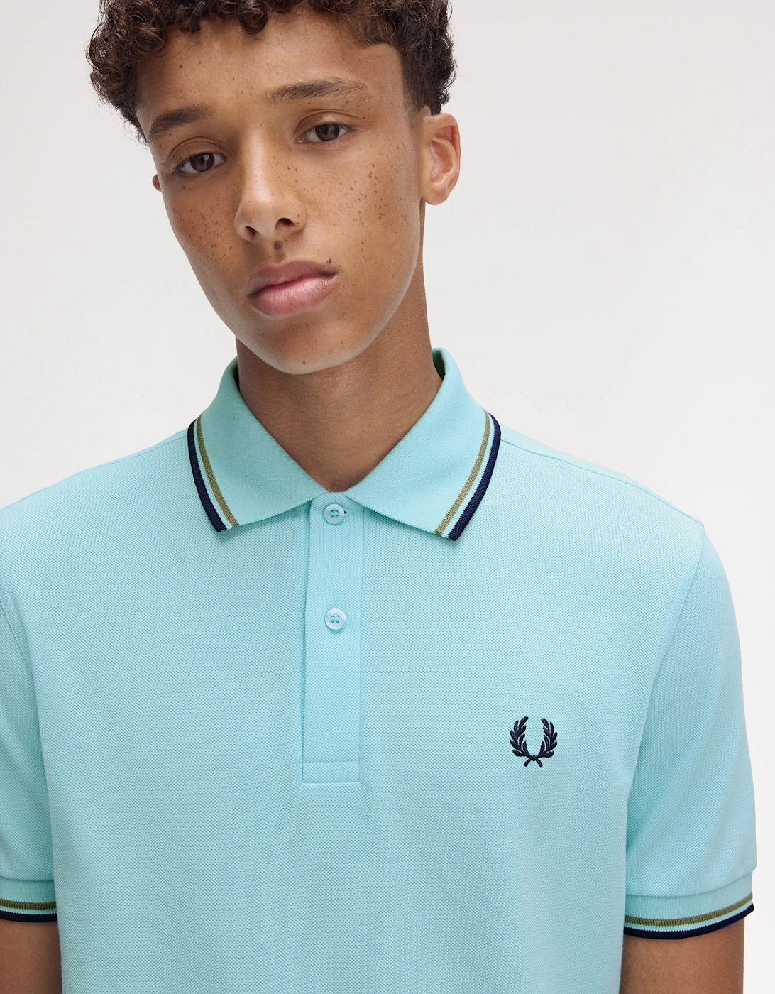 M3600 Twin Tipped Shirt - Mint Blue/Olive Mint