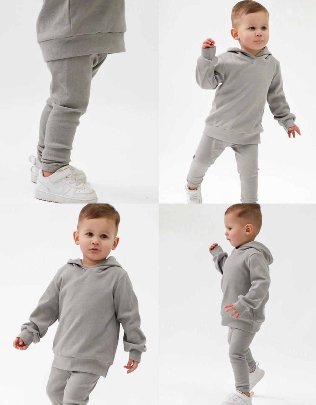 Boys Grey ‘Stormi’ Ribbed Hooded Tracksuit, 6 of 5