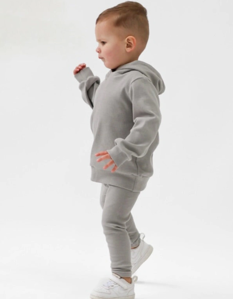 Boys Grey ‘Stormi’ Ribbed Hooded Tracksuit