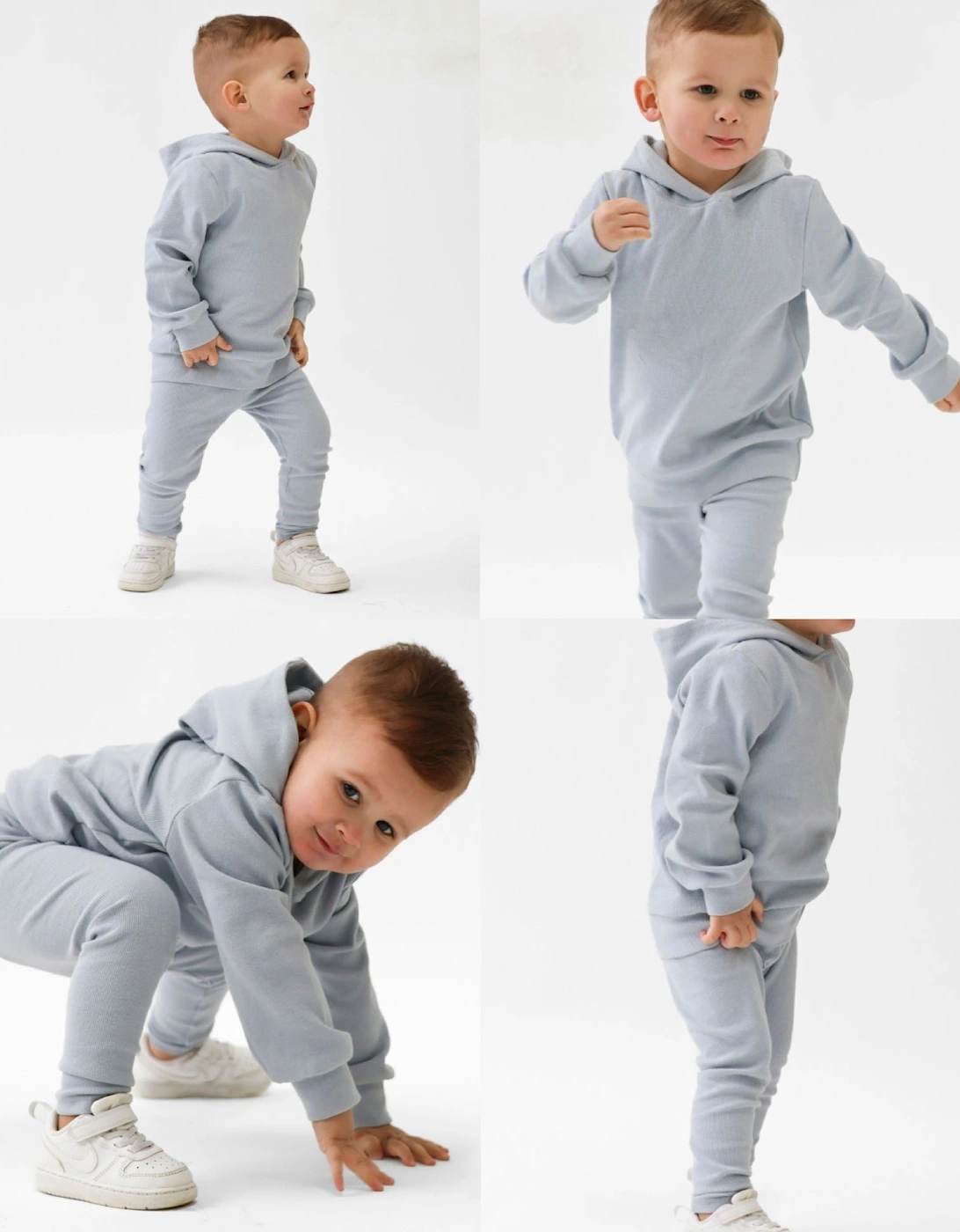 Boys Blue ‘Stormi’ Ribbed Hooded Tracksuit, 5 of 4