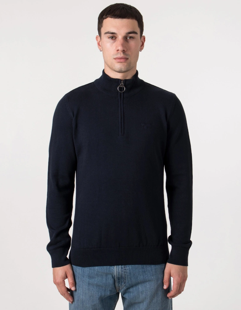 Quarter Zip Cotton Knit
