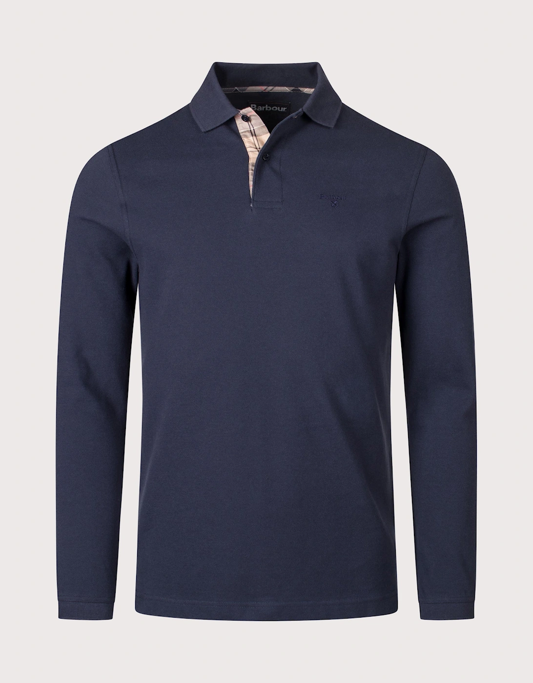 Long Sleeve Tartan Placket Polo Shirt, 4 of 3