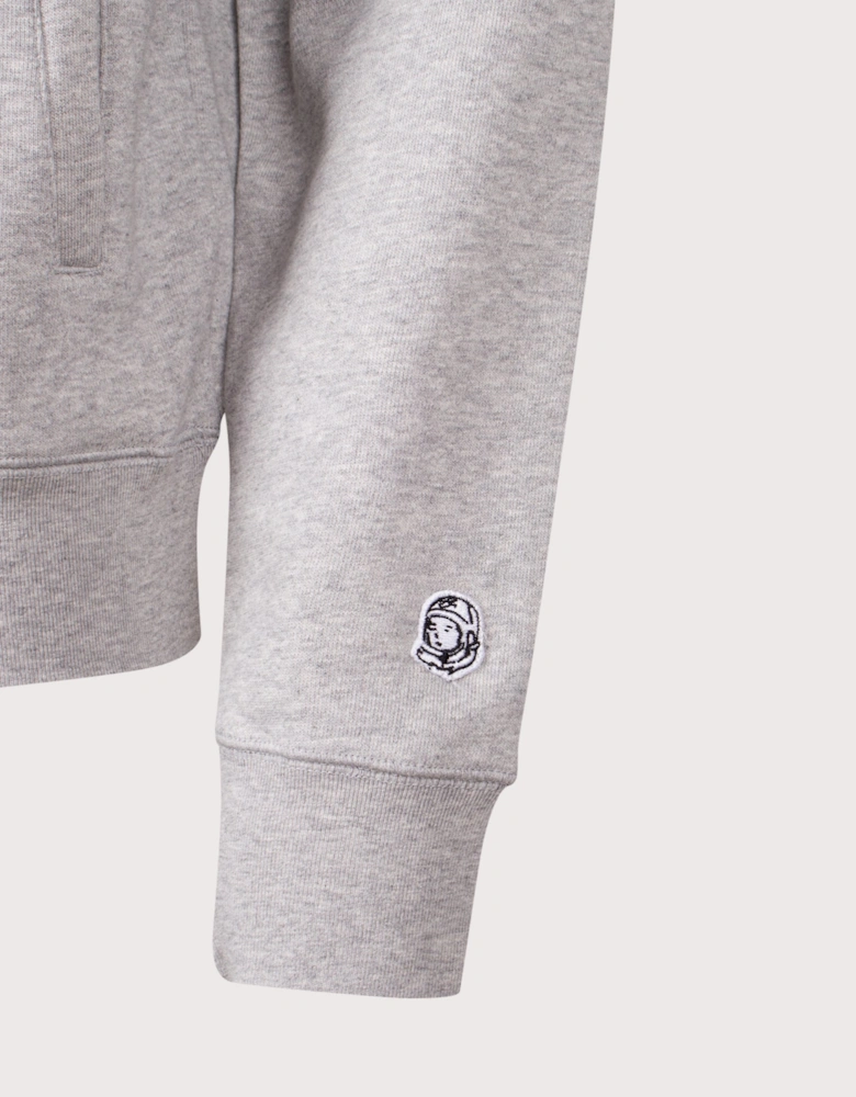Woven Patch Quarter Zip Sweatshirt