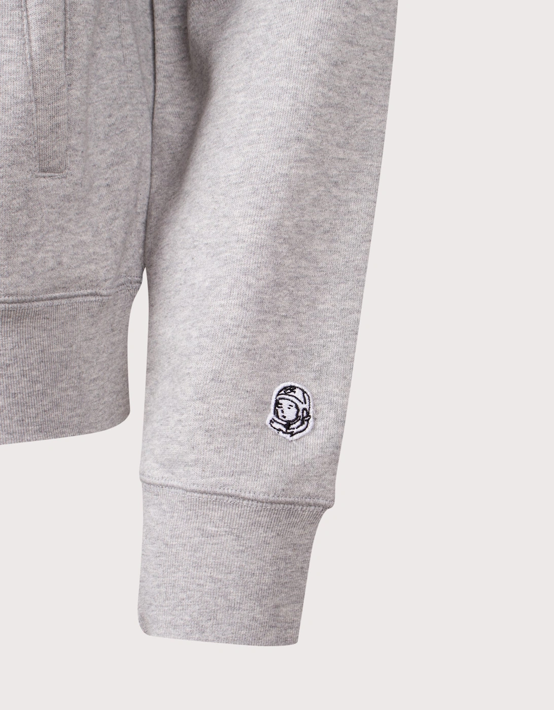 Woven Patch Quarter Zip Sweatshirt