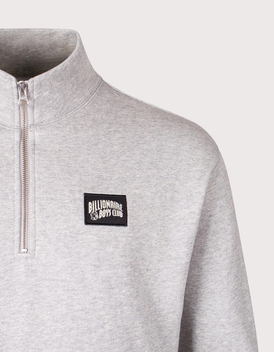 Woven Patch Quarter Zip Sweatshirt