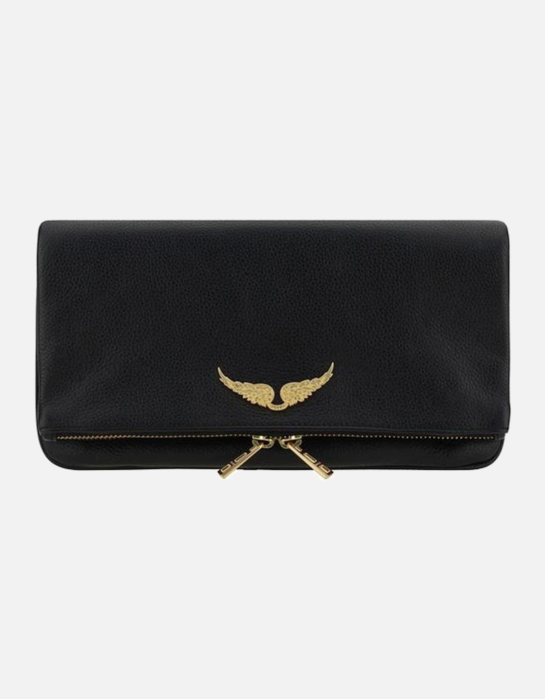 Calfskin Rock Shoulder Bag with Chain Strap Women - Black, 5 of 4