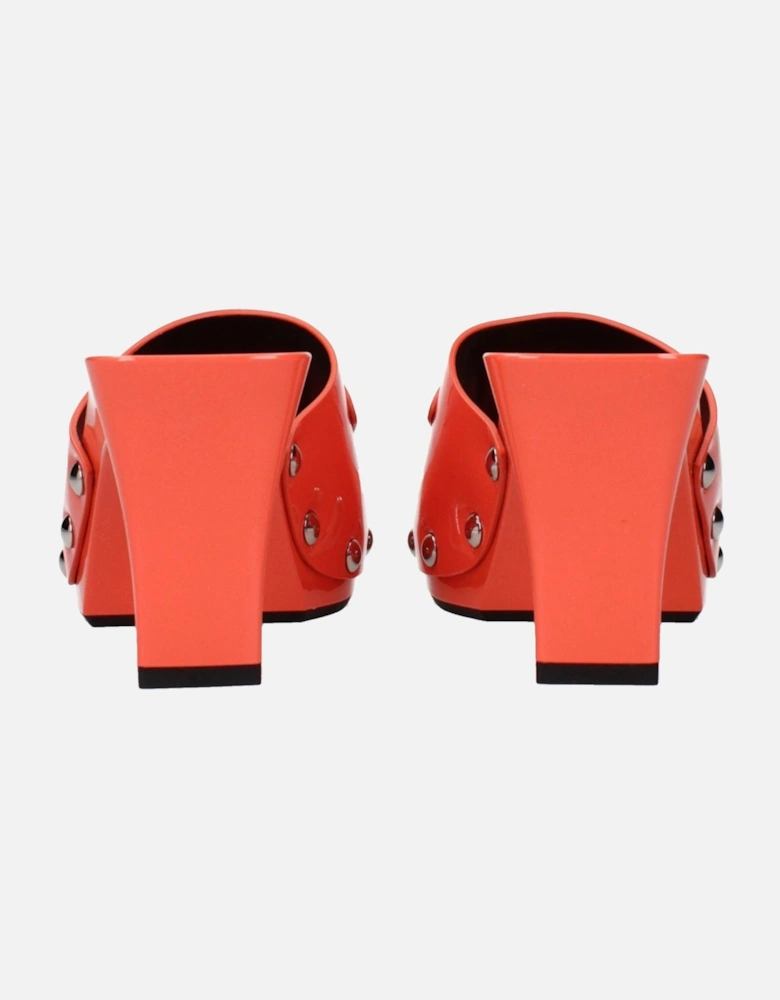 Classic Leather Slip-On Sneakers Women - Orange Sandals