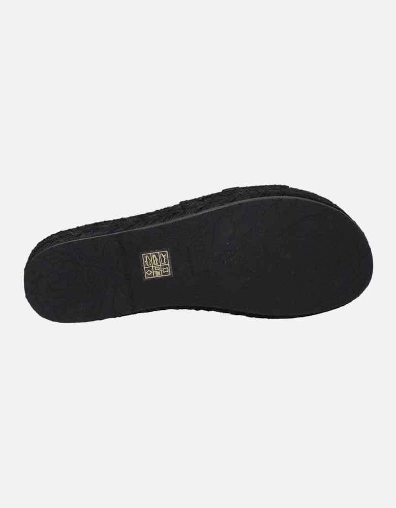 Leather Low-Top Sneakers with Perforated Detailing Women - Black