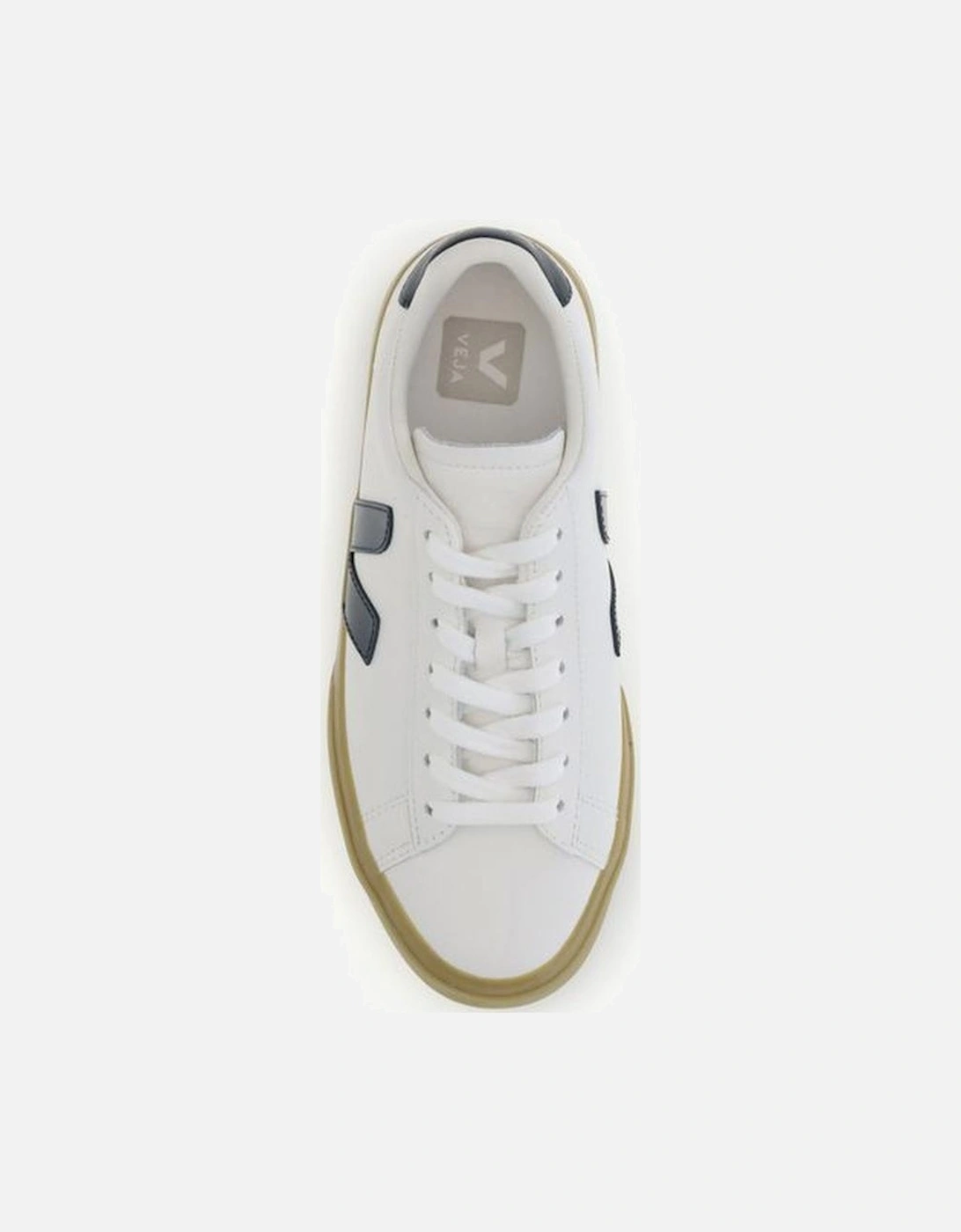 Organic Leather Lace-Up Sneakers with Rubber Sole Women - White