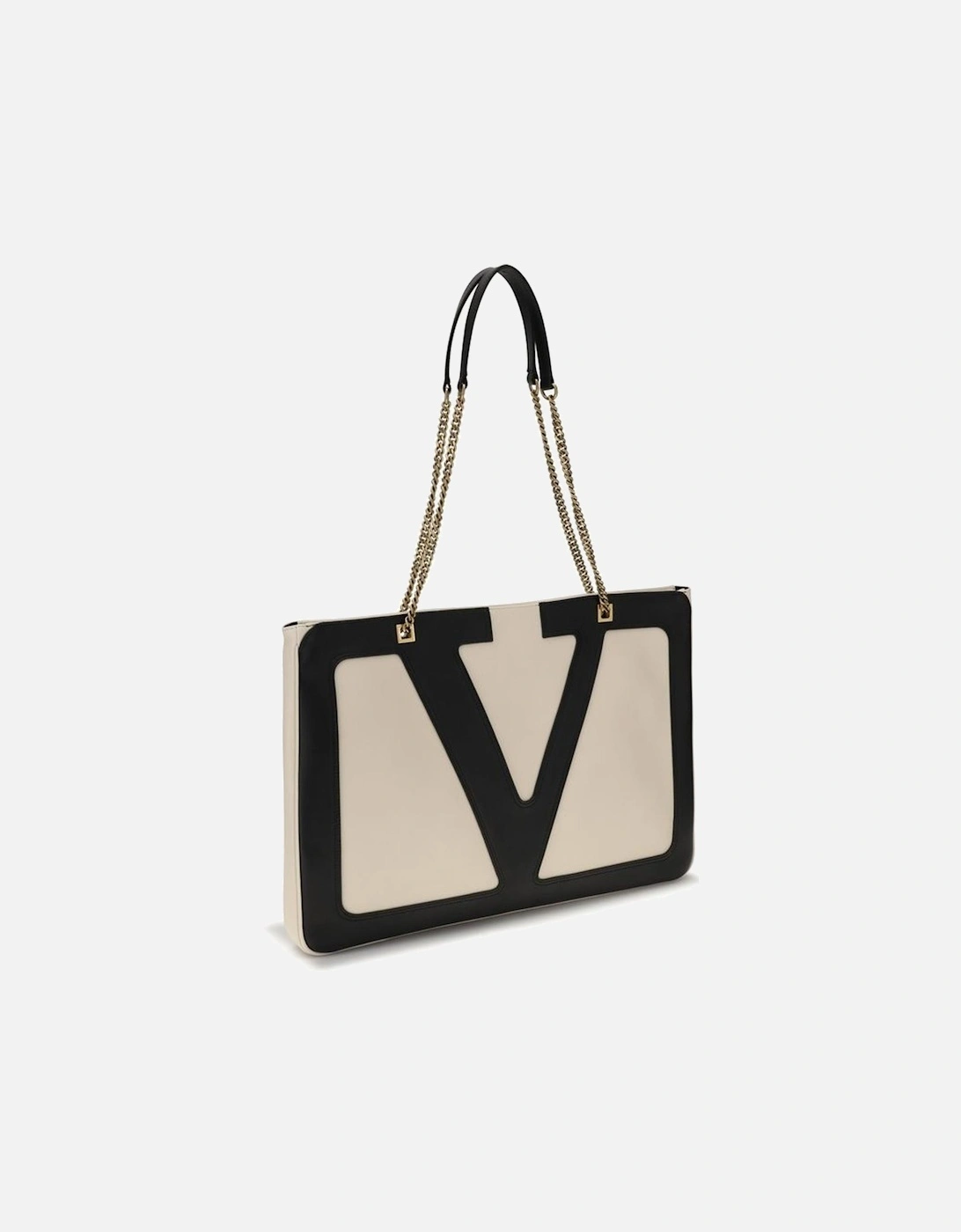 Large Viva Superstar Shoulder Bag with VLogo Women - Cream