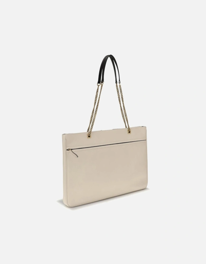 Large Viva Superstar Shoulder Bag with VLogo Women - Cream