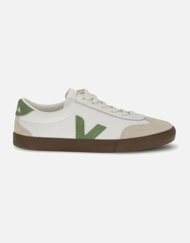 Volley Sneakers with Leather Upper and Rubber Sole Women - White