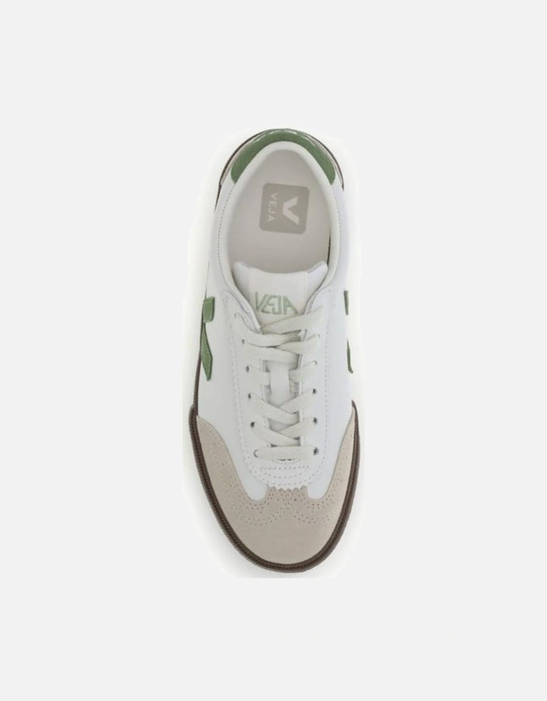 Volley Sneakers with Leather Upper and Rubber Sole Women - White