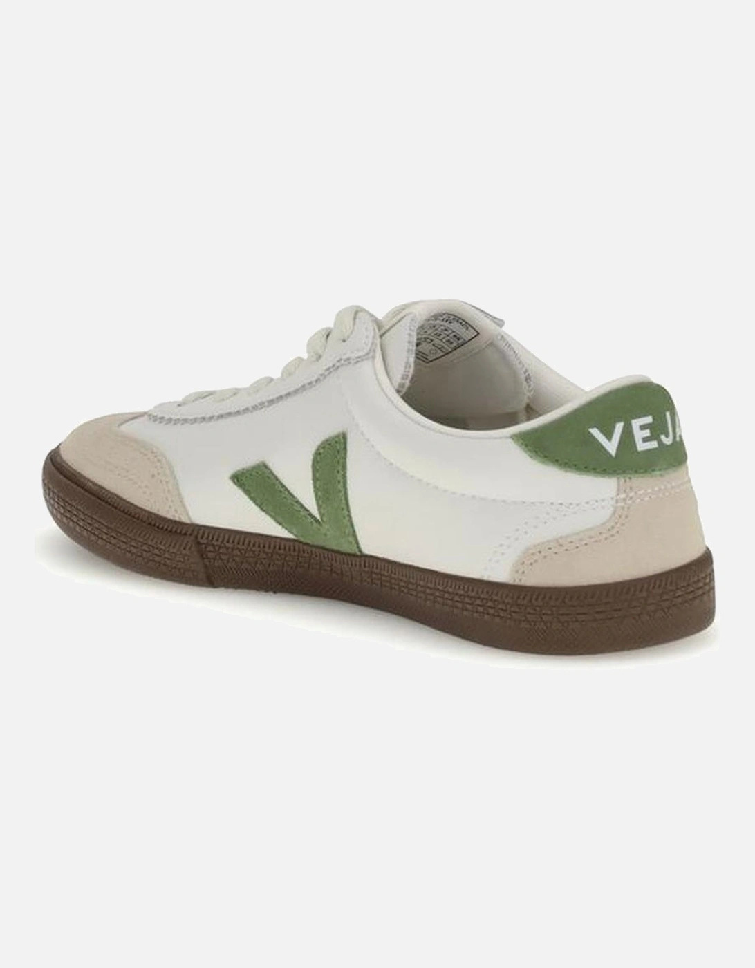Volley Sneakers with Leather Upper and Rubber Sole Women - White