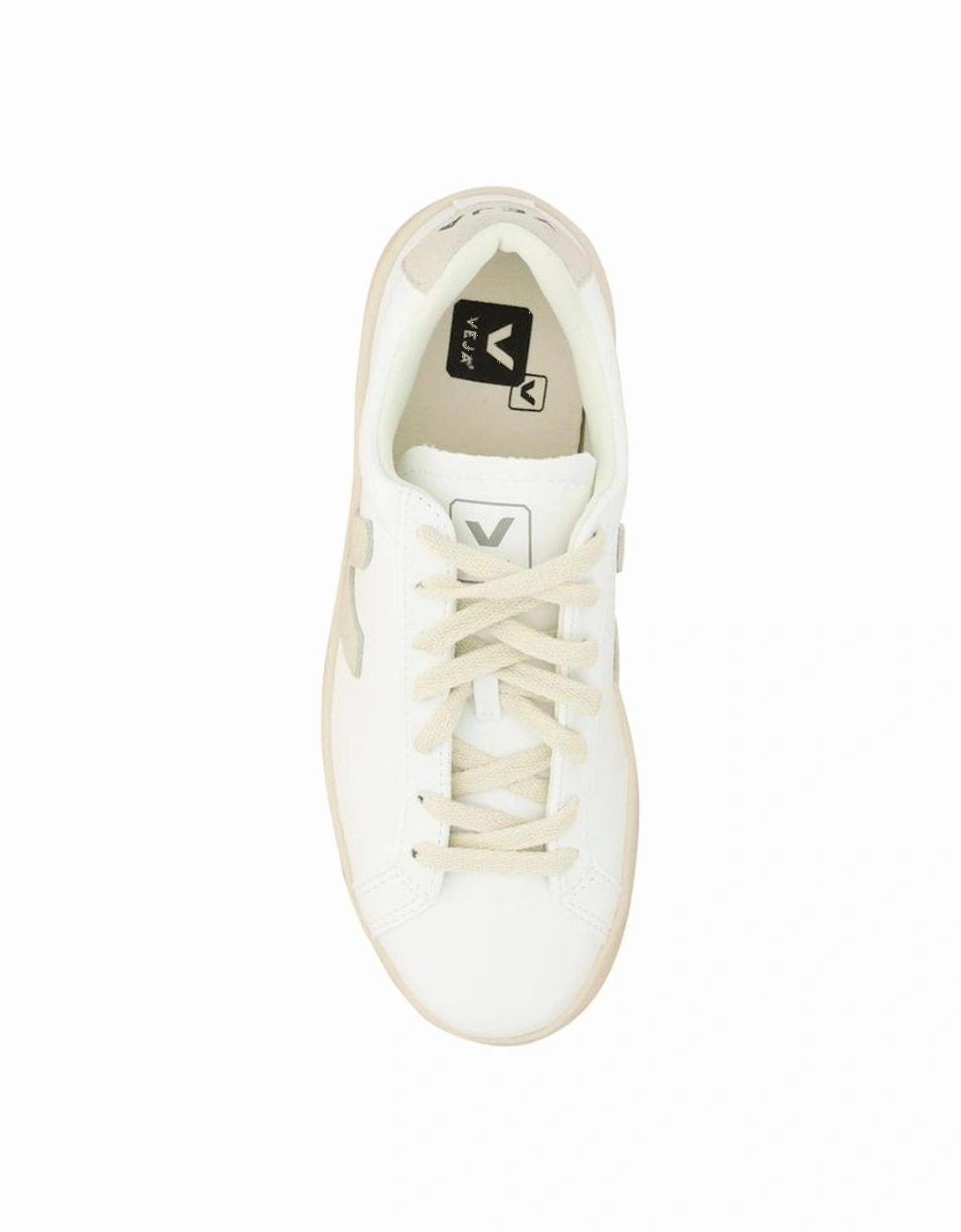 Calfskin Round Toe Lace-Up Sneakers Women - White