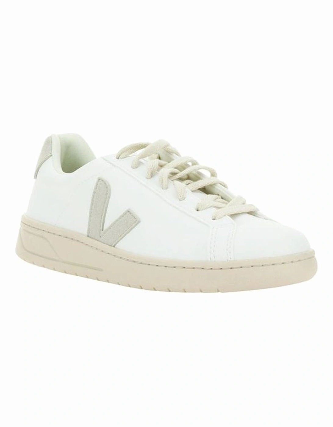 Calfskin Round Toe Lace-Up Sneakers Women - White