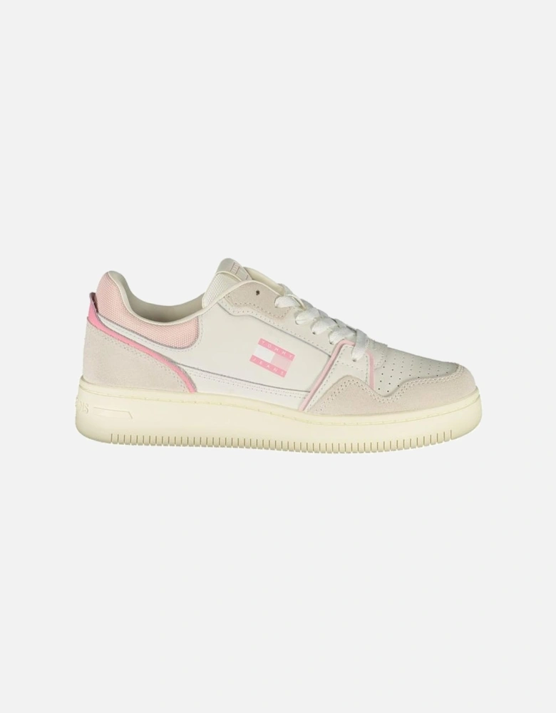 Contrasting Detail Sports Shoes with Removable Footbed Women - White