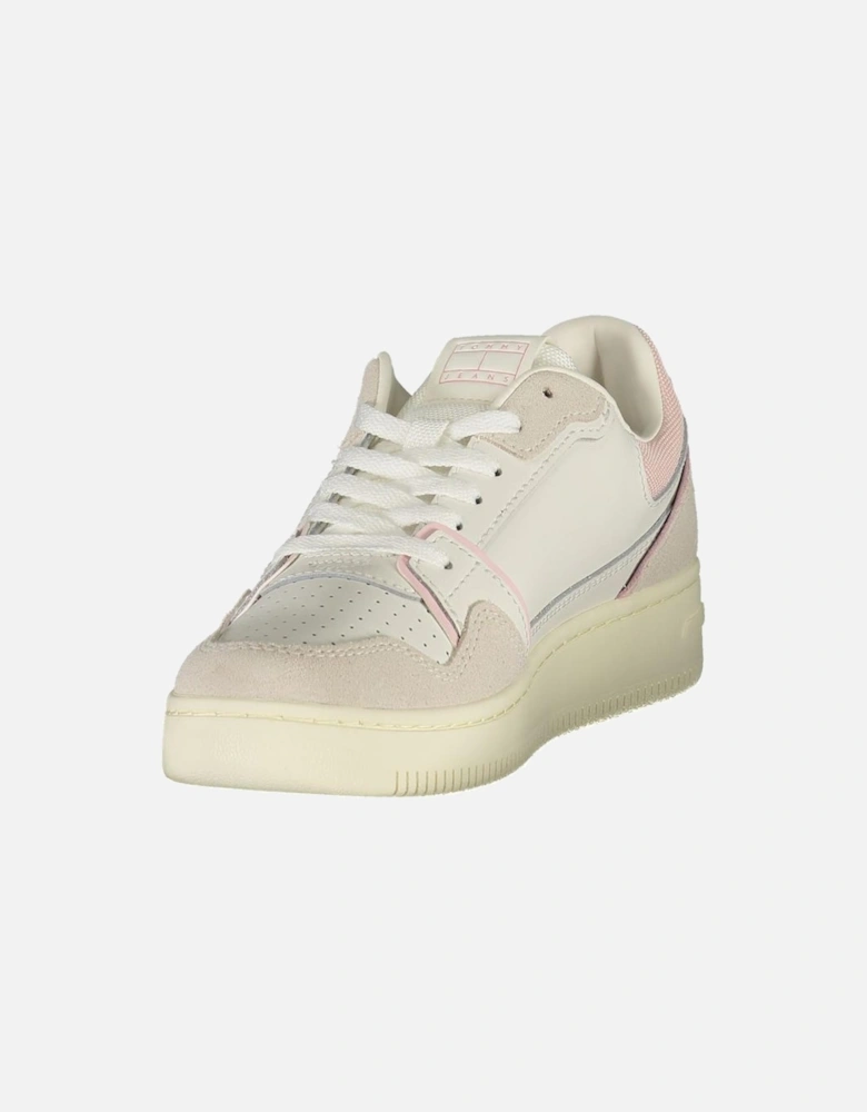 Contrasting Detail Sports Shoes with Removable Footbed Women - White