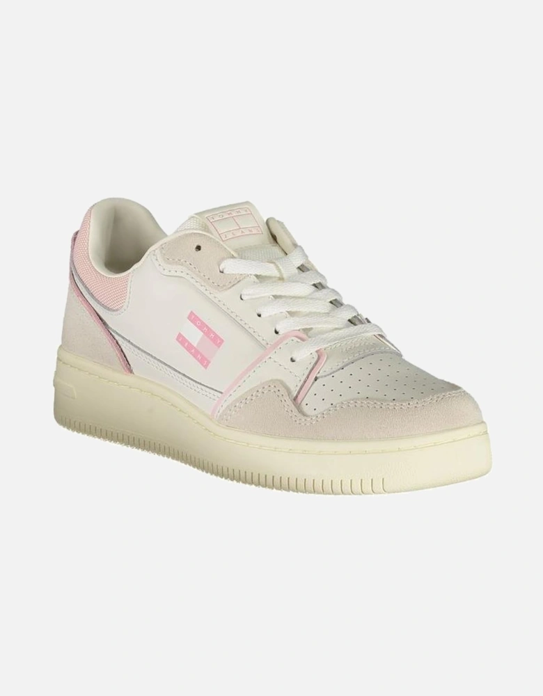 Contrasting Detail Sports Shoes with Removable Footbed Women - White