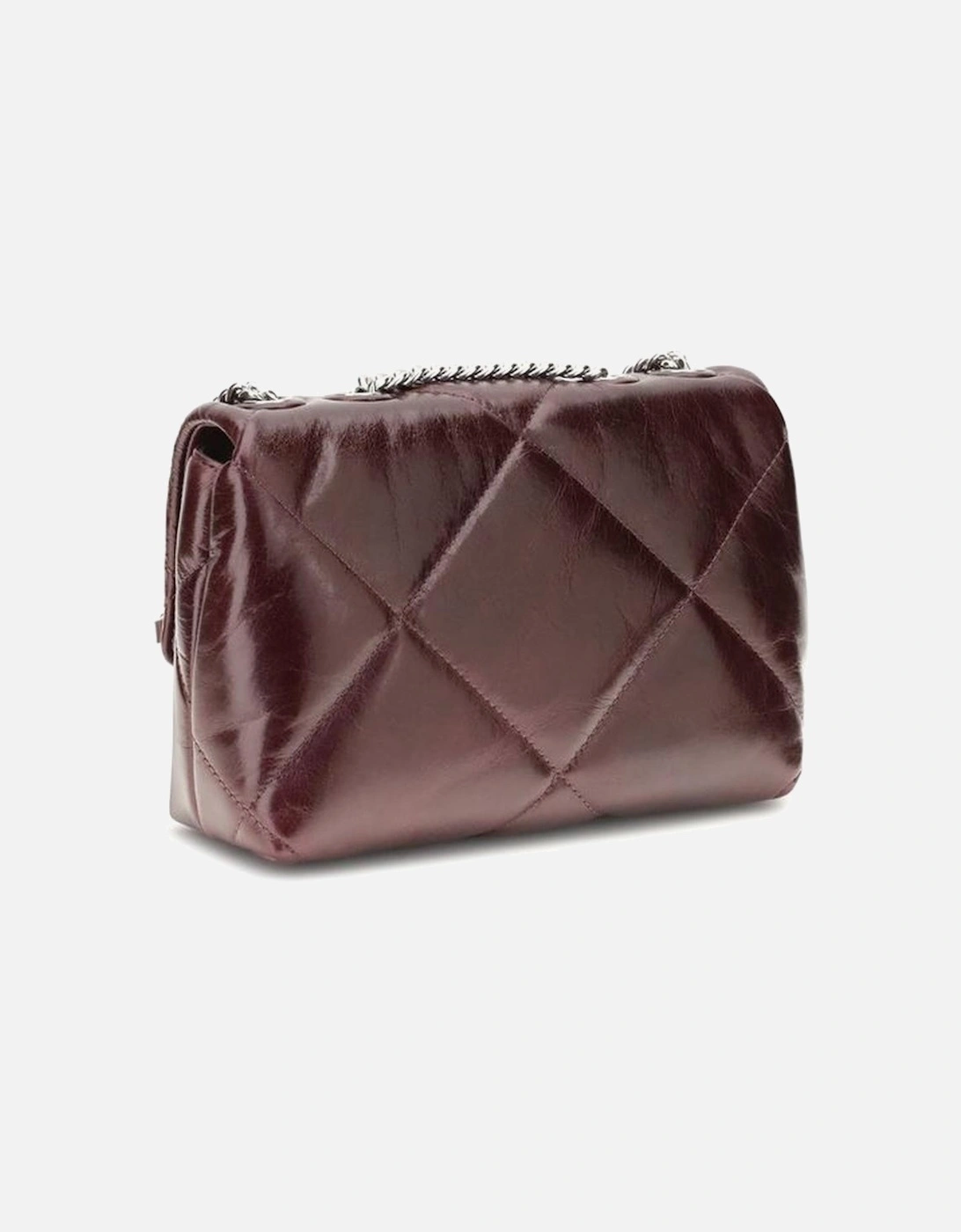 Diamond Quilt Distressed Small Convertible Bag Women - Red Shoulder