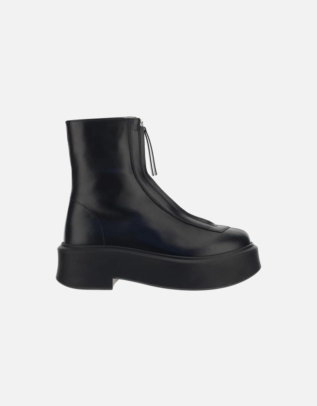 Calfskin Ankle Boots with Platform Sole Women - Black, 4 of 3