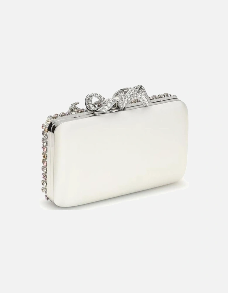 Leather Biker Jacket with Zip Detailing Women - Silver Clutch Bags