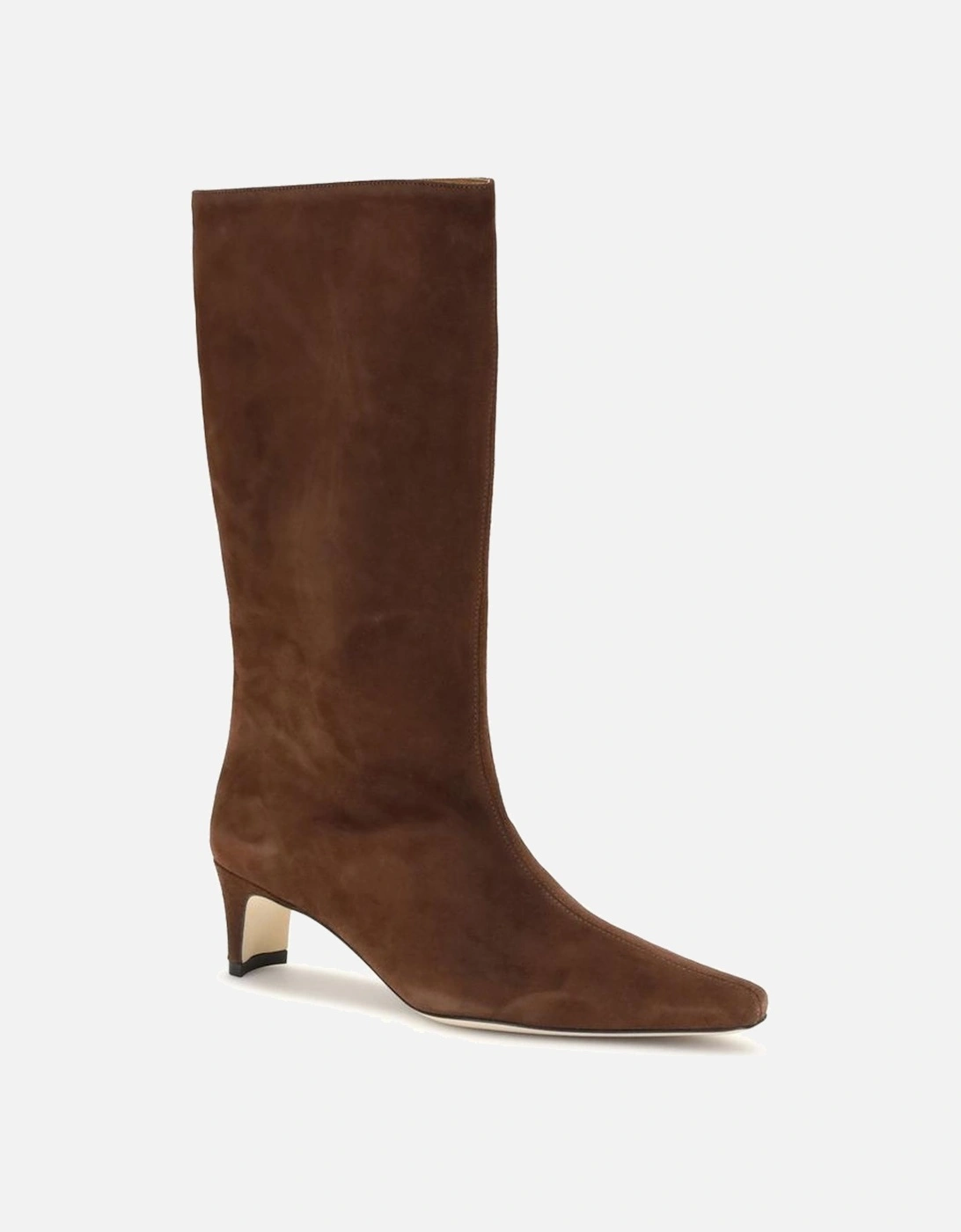 High-Top Leather Sneakers with Lace-Up Detail Women - Brown Boots