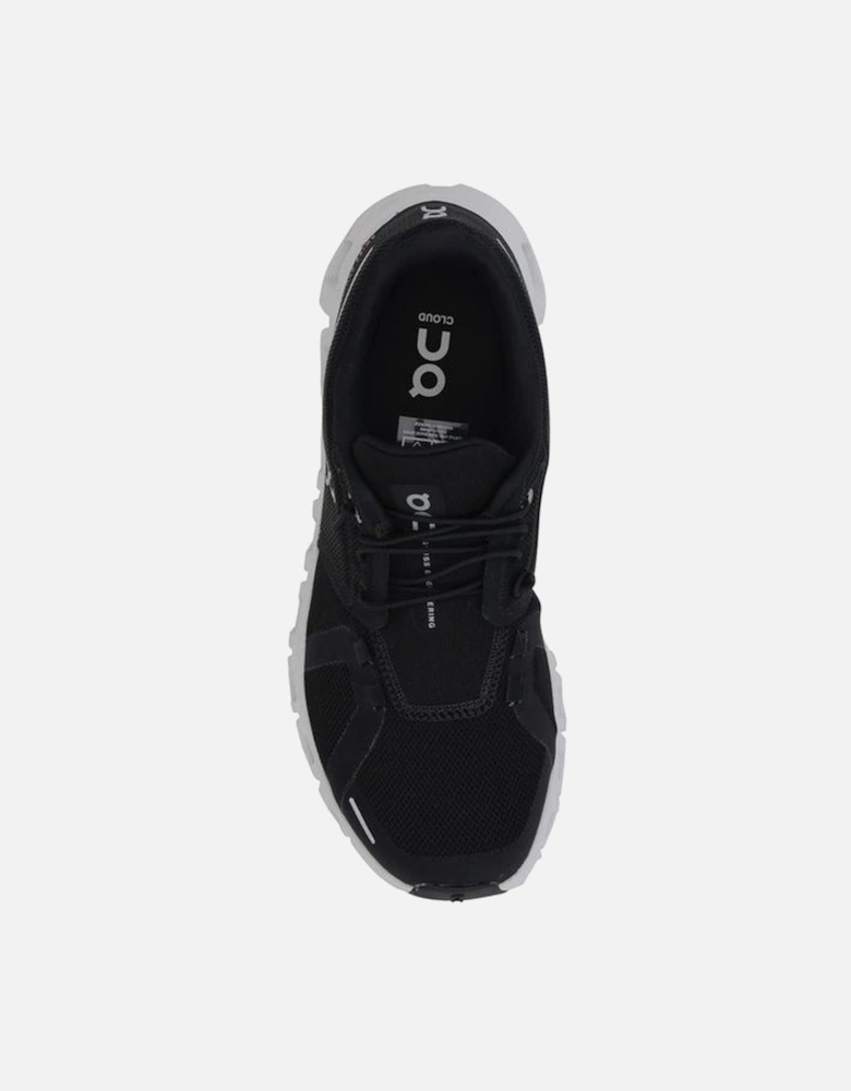 Polyester Upper Rubber Sole Sneakers Women - Black And White