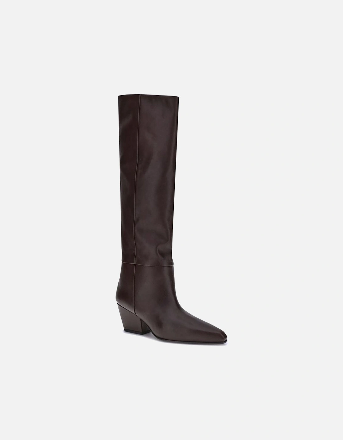 Tall Jane Almond Toe Texan Heel Boots Women - Brown