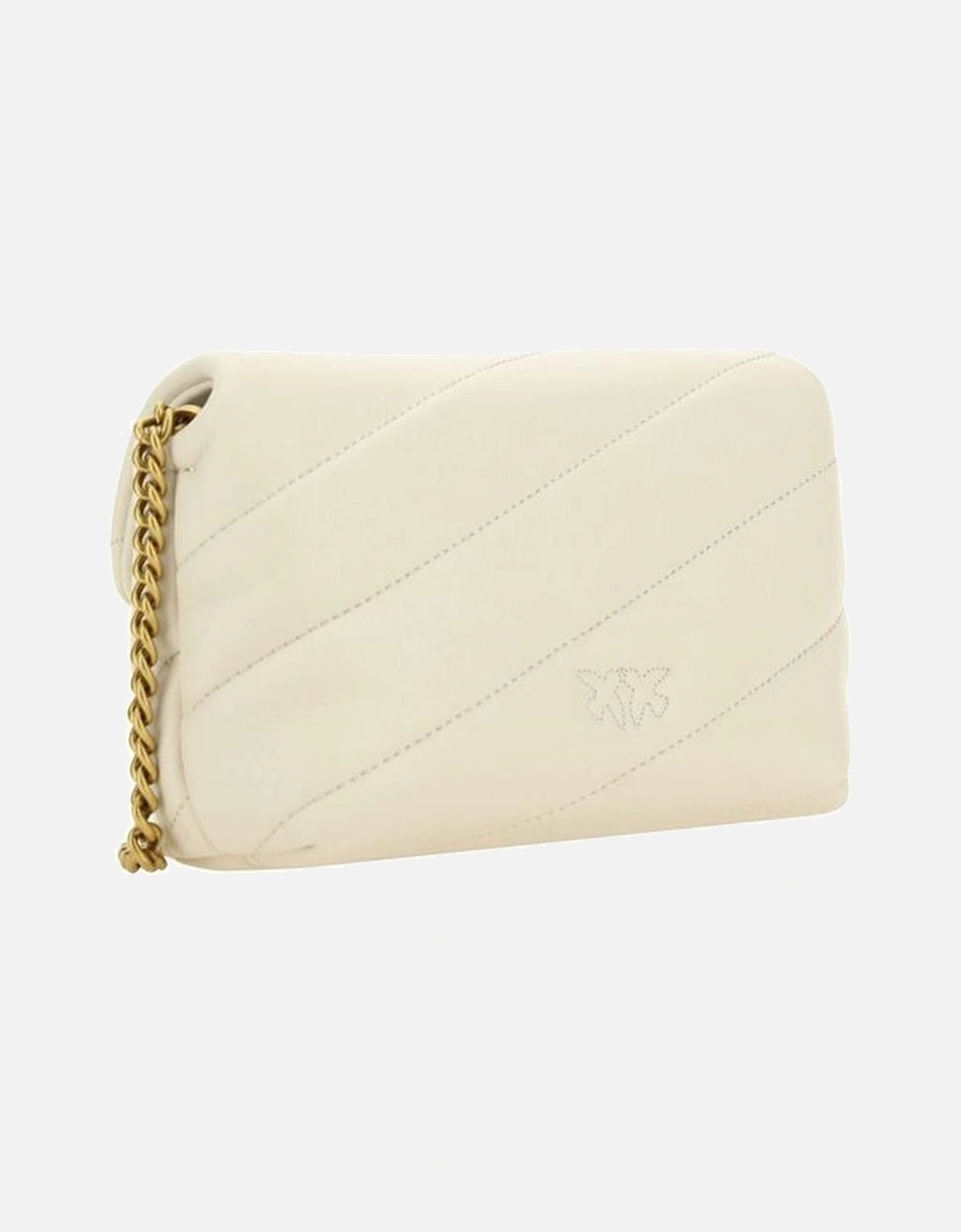 Leather Biker Jacket with Silver Hardware Women - White Shoulder Bags