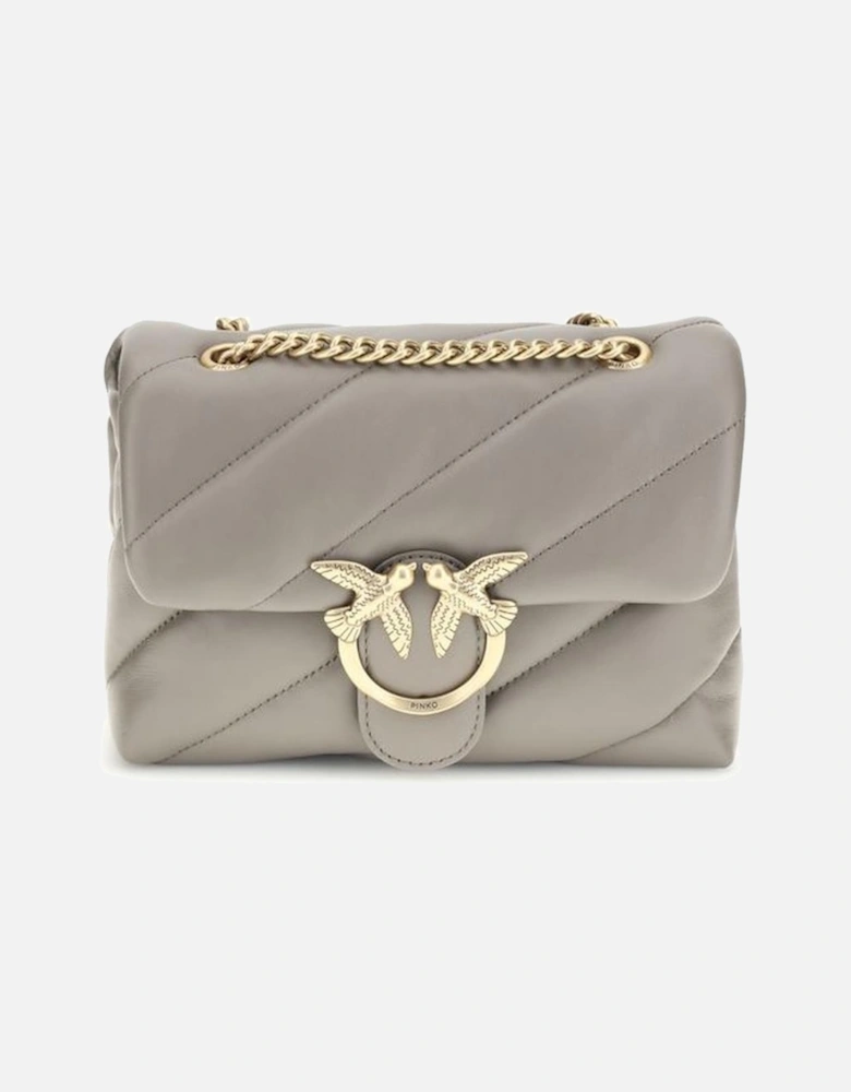 Love Mini Puff Quilted Leather Shoulder Bag Women - Gray