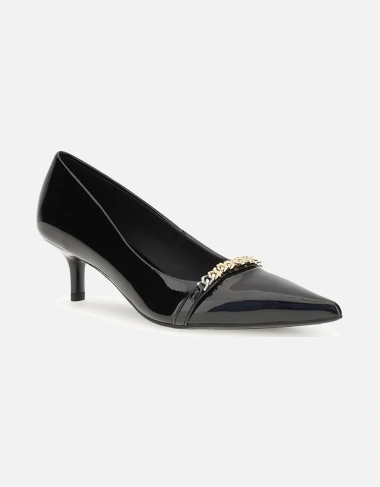 Pinstripe Double-Breasted Wool Blazer Women - Black Pumps