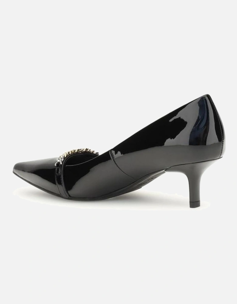 Pinstripe Double-Breasted Wool Blazer Women - Black Pumps