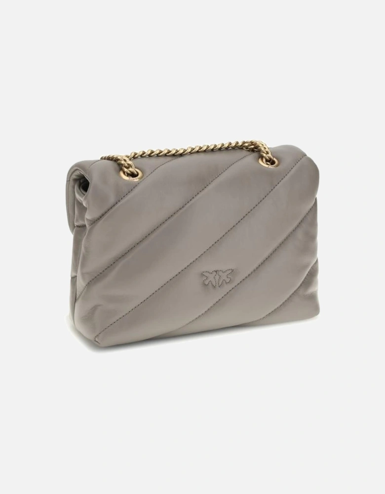 Love Mini Puff Quilted Leather Shoulder Bag Women - Gray