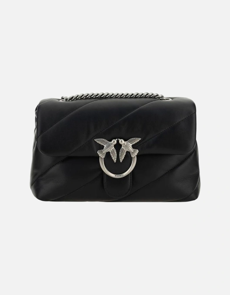 Calfskin Love Classic Quilted Shoulder Bag Women - Black