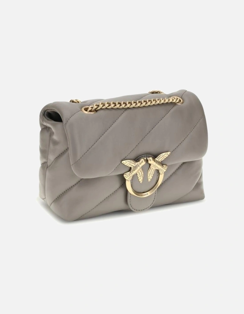 Love Mini Puff Quilted Leather Shoulder Bag Women - Gray