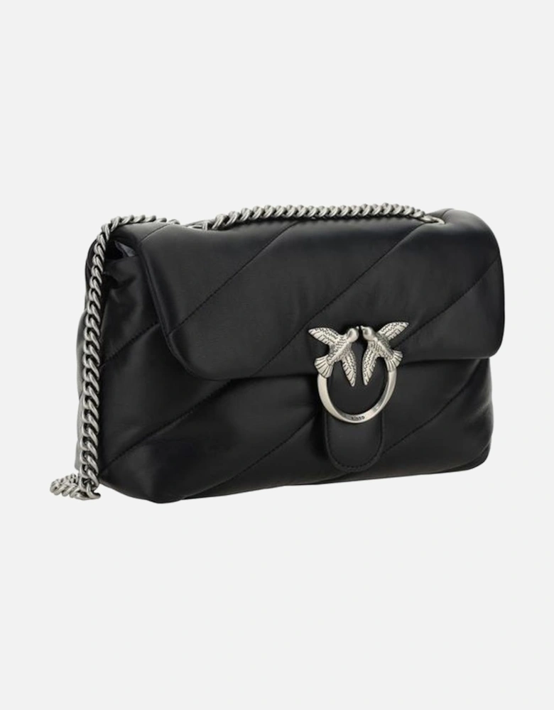 Calfskin Love Classic Quilted Shoulder Bag Women - Black