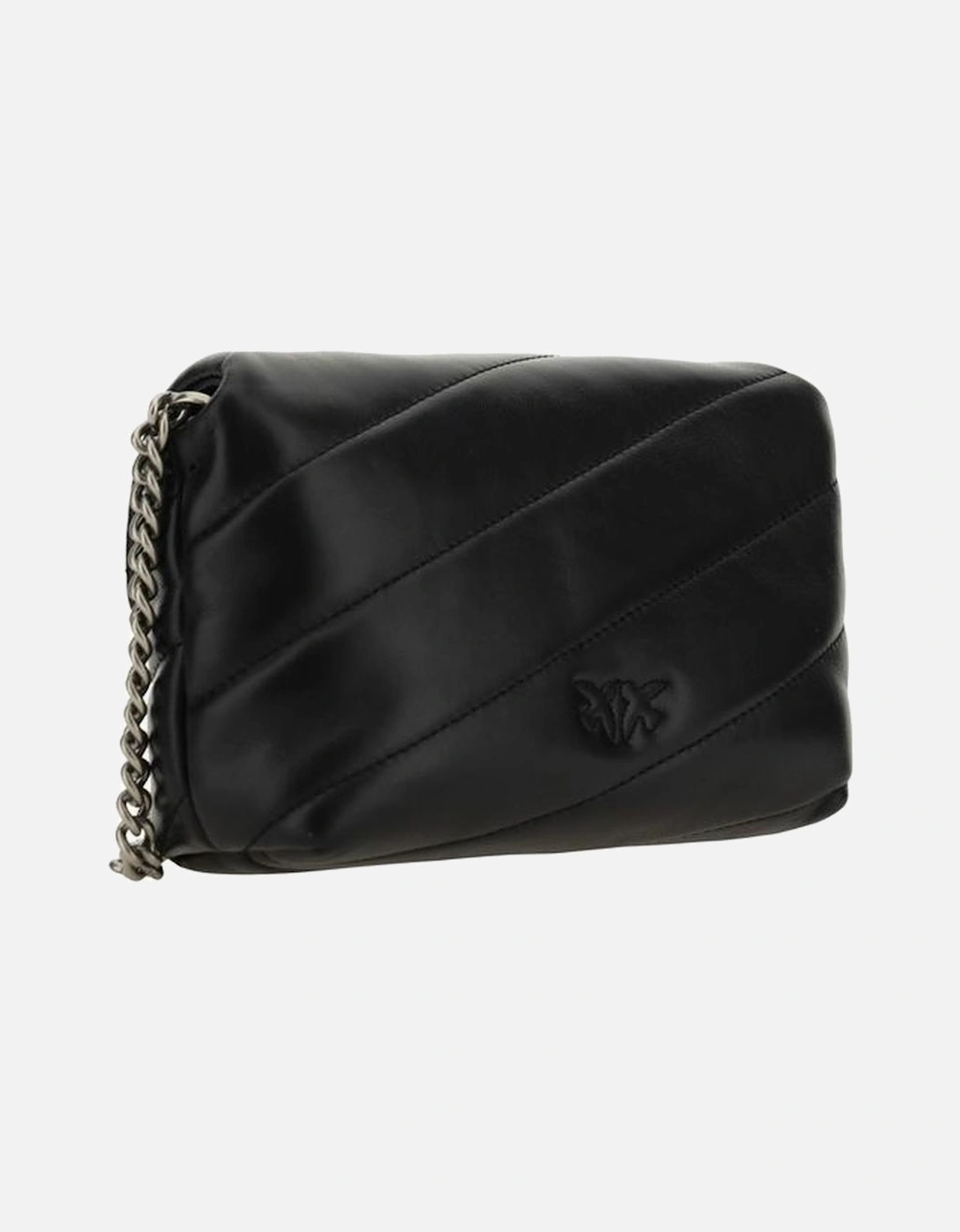 Leather Biker Jacket with Zipped Pockets Women - Black Shoulder Bags