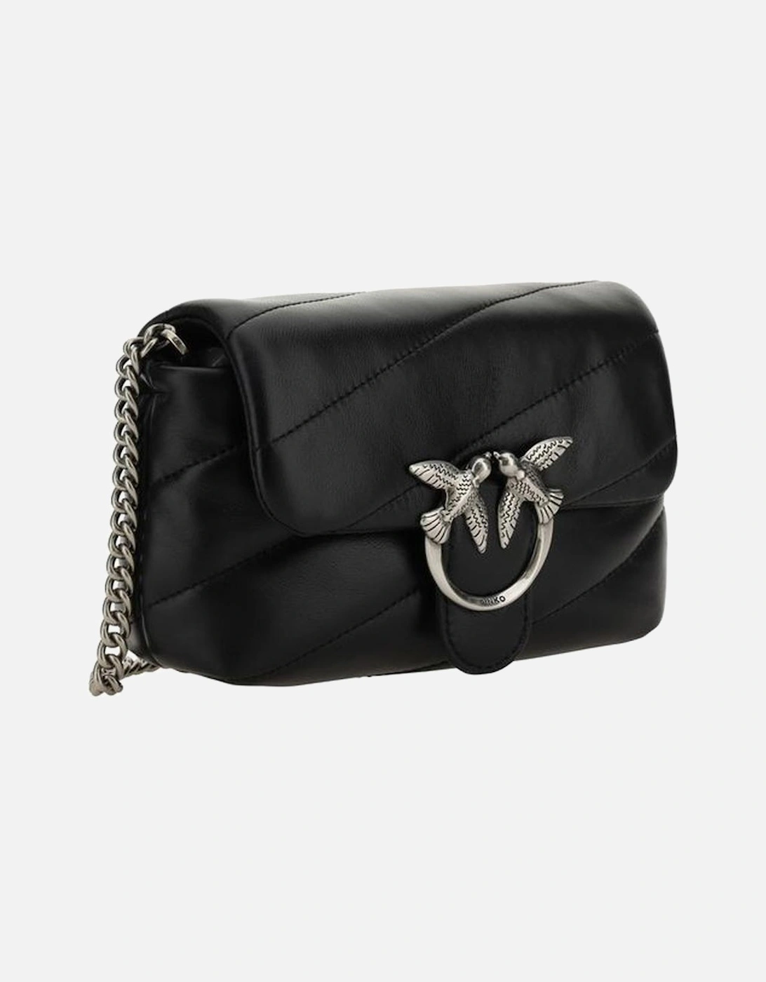 Leather Biker Jacket with Zipped Pockets Women - Black Shoulder Bags