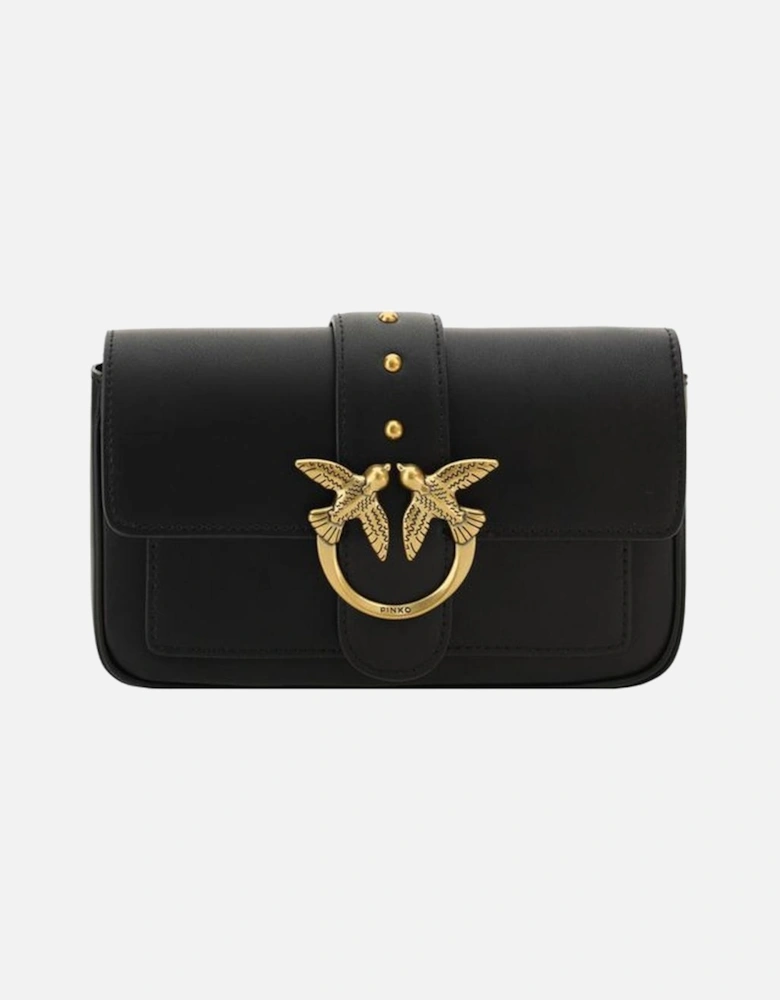 Leather Biker Jacket with Zipper Detailing Women - Black Shoulder Bags